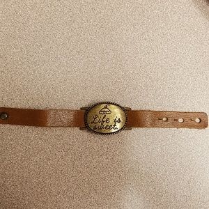 Lenny & Eva Leather Bracelet with Sentiment